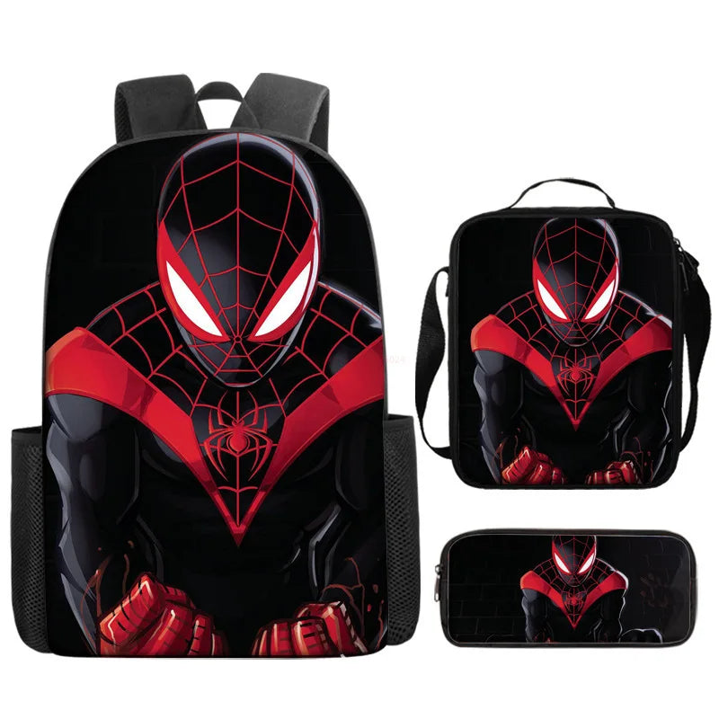 Mochila Infantil Homem-Aranha + Estojo + Lancheira 