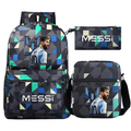 Kit Mochila Infantil + Estojo + Lancheira Messi