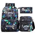 Kit Mochila Infantil + Estojo + Lancheira Messi