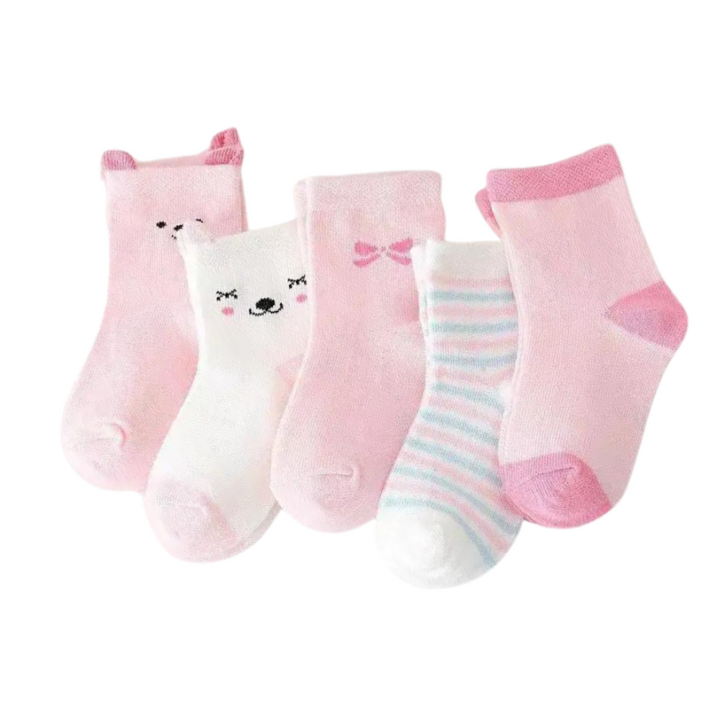 Kit Infantil 5 Pares de Meias Baby&Baby