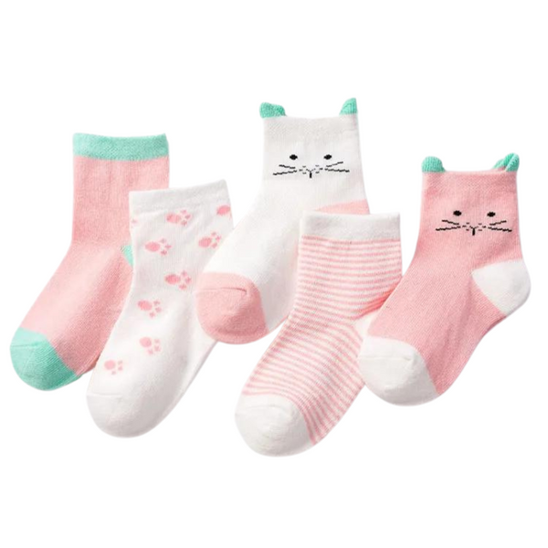 Kit Infantil 5 Pares de Meias Caterine