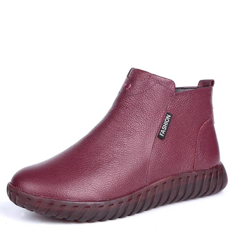 Bota de Couro Feminina Casual Diskei