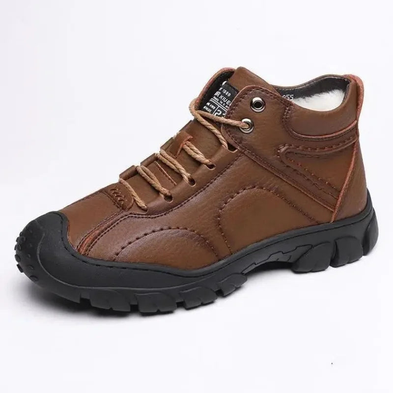 Bota de Couro Inverno Mid Masculina