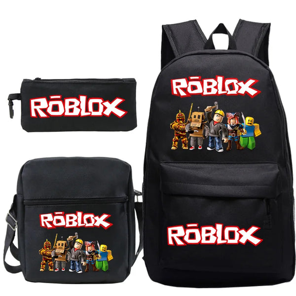 Mochila Infantil Roblox + Lancheira e Estojo de Brinde