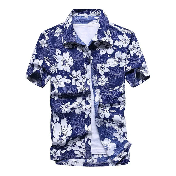 Camisa Masculina Fekir Floral Básica de Praia