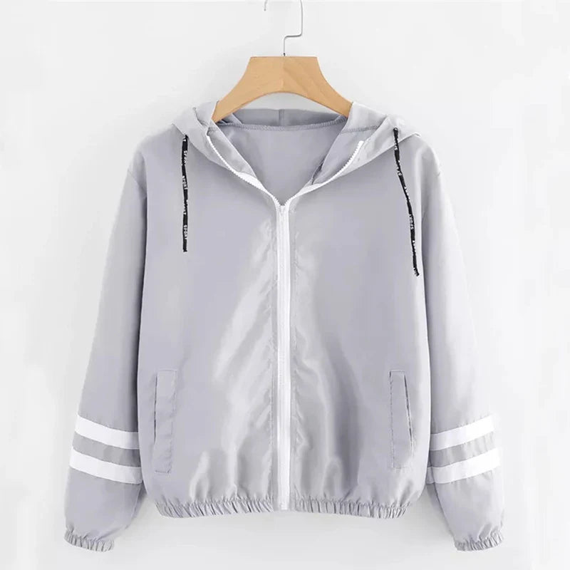 Corta Vento Feminino com Zipper Bomber