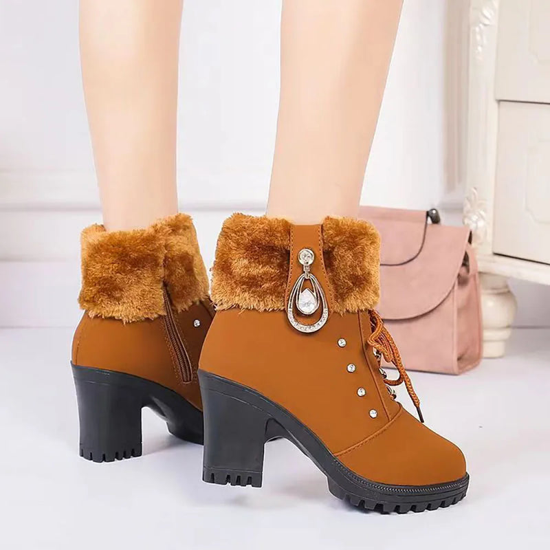 Bota Feminina de Inverno Forro de Pelúcia