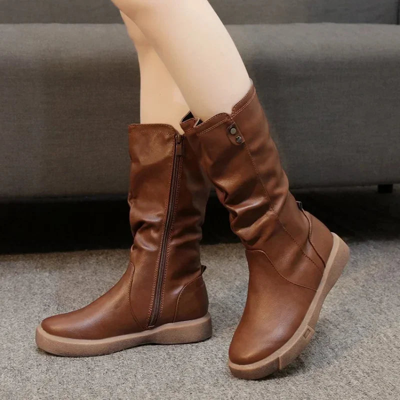 Bota Casual de Couro Alice