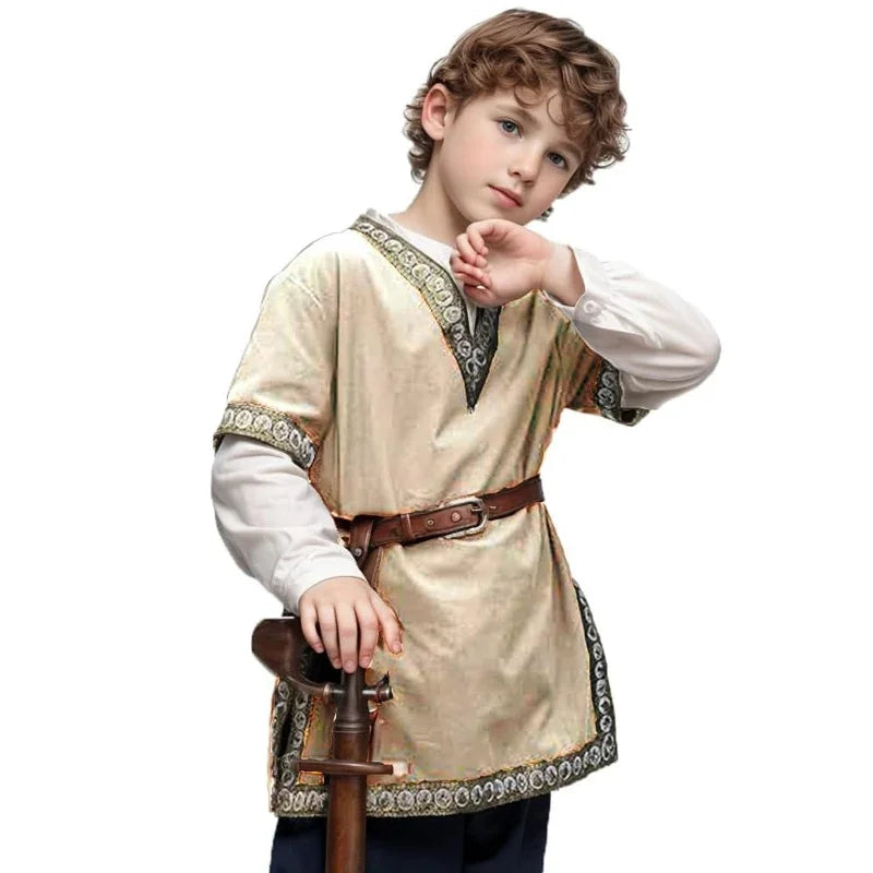 Fantasia Infantil Medieval Traje Viking