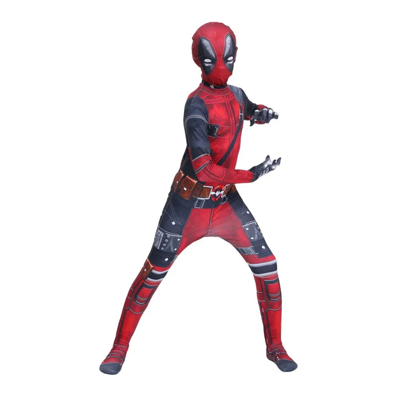 Fantasia Infantil Deadpool Herói Marvel - Promoção de Carnaval 2025