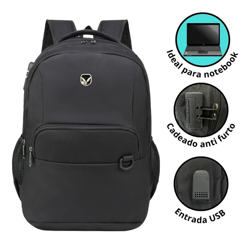 Mochila Masculina Executiva Clássica Pec Antifurto