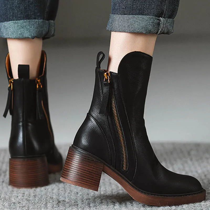 Bota de Couro Casual Brooklyn