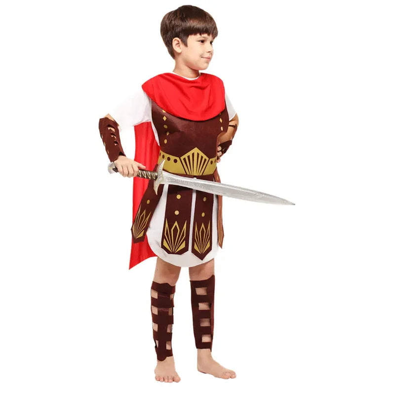 Fantasia Infantil Gladiador Romano - Promoção de Carnaval 2025