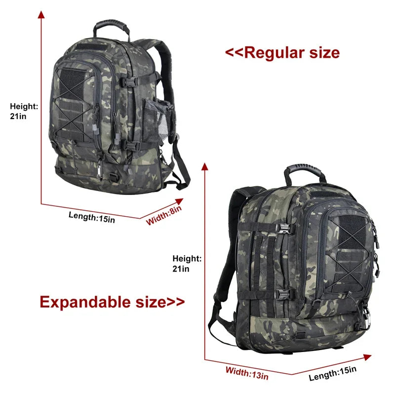 Mochila Tática Arca 60L Camufladas - Impermeável