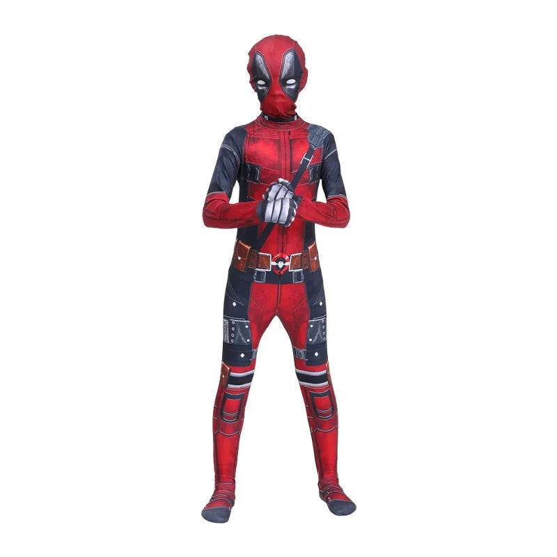 Fantasia Infantil Deadpool Herói Marvel - Promoção de Carnaval 2025