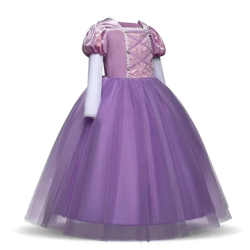 Fantasia Infantil Rapunzel Vestido de Princesa