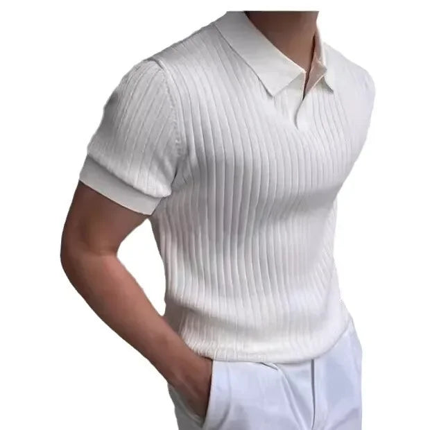 Camisa Masculina Básica Rami Algodão Coreano