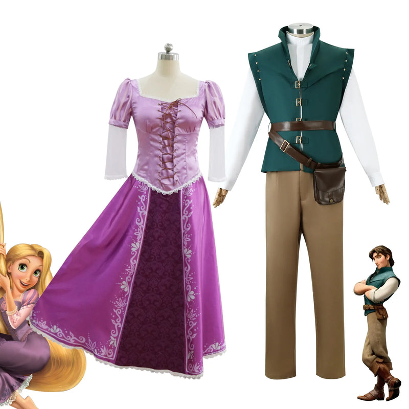 Fantasia Infantil Casal Flynn Rider & Rapunzel Mundo Disney