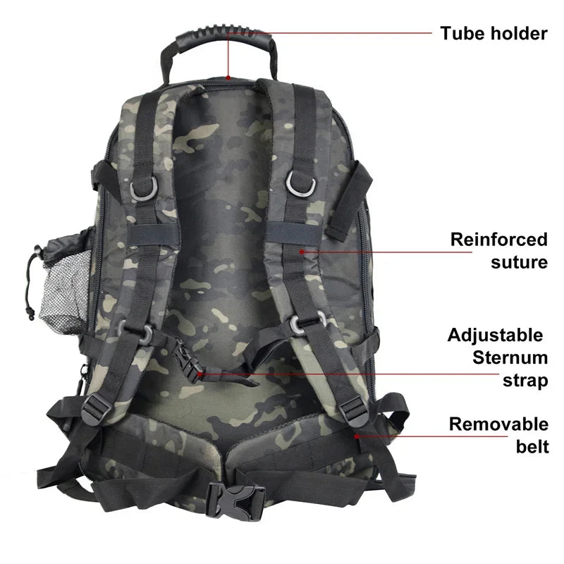 Mochila Tática Arca 60L Camufladas - Impermeável