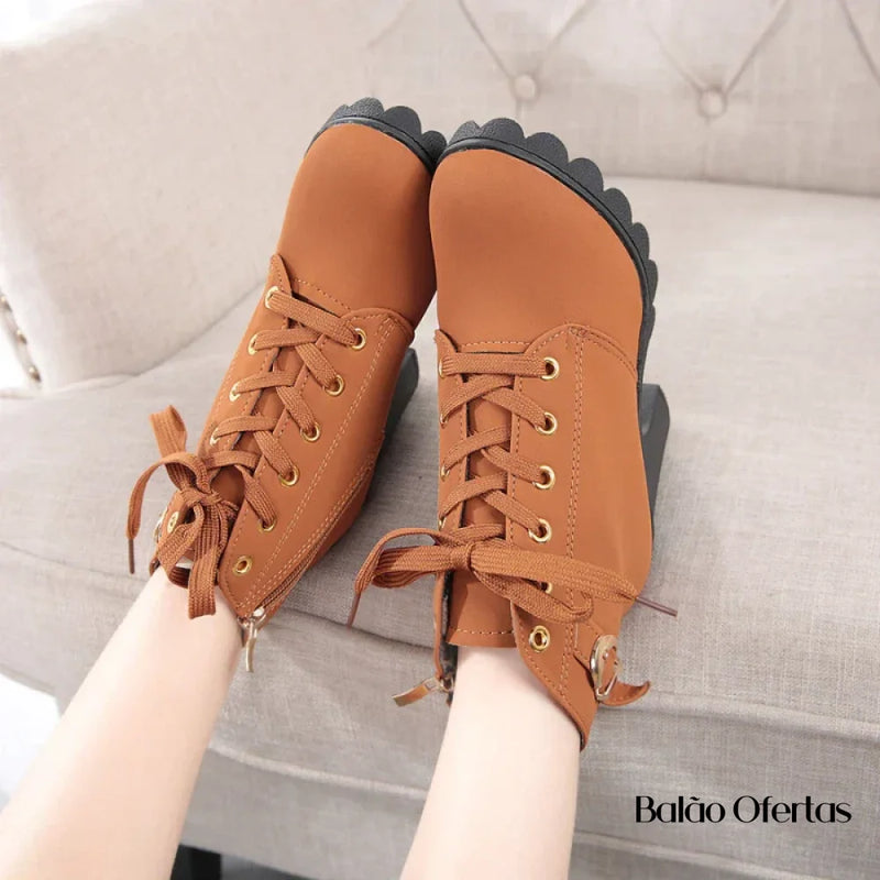 Bota Feminina Cano Curto Joana Alto Para Inverno Winterboss