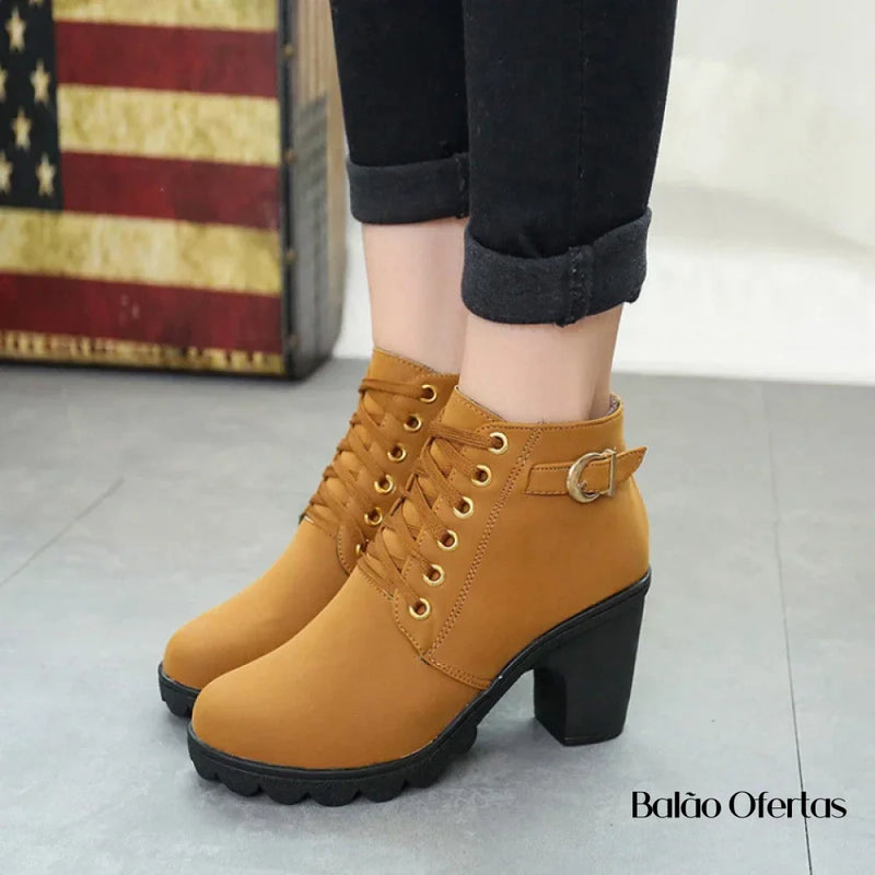 Bota Feminina Cano Curto Joana Alto Para Inverno Winterboss