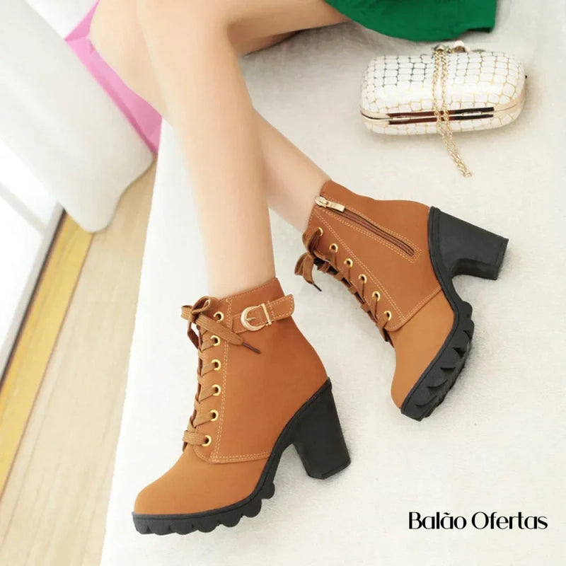 Bota Feminina Cano Curto Joana Alto Para Inverno Winterboss