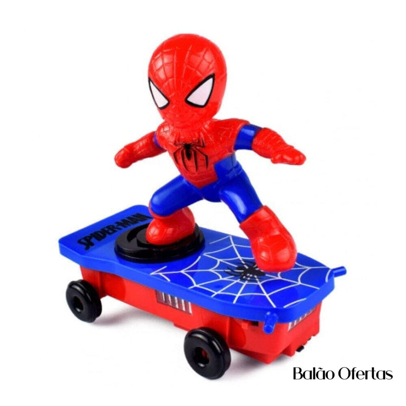 Brinquedo Do Homem-Aranha Skatista Eletrônico Spider-Ride - Presente Especial [R$ 24