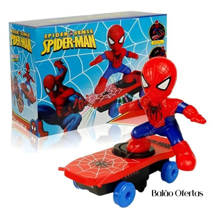 Brinquedo Do Homem-Aranha Skatista Eletrônico Spider-Ride - Presente Especial [R$ 24