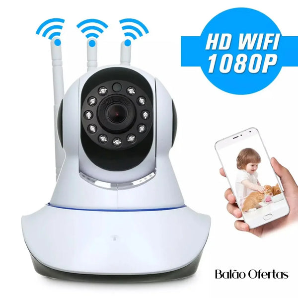 Câmera Robô WiFi 360º 720p com rotação 360º | Receba em até 7 dias 