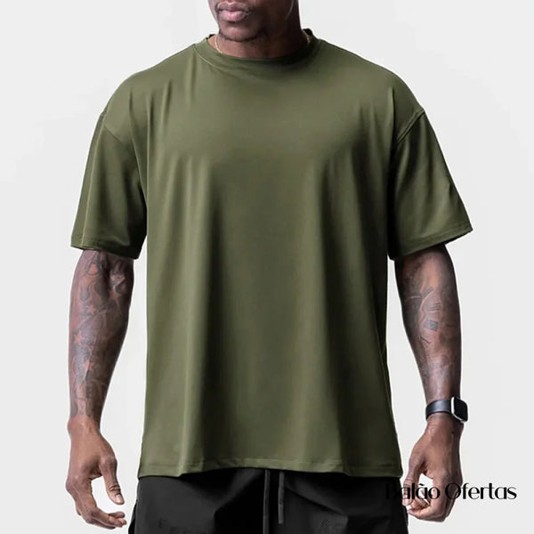 Camiseta Masculina Esportiva Respirável e Tecido Leve