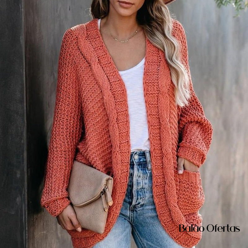 Cardigan Feminino Lolita Laranja / P