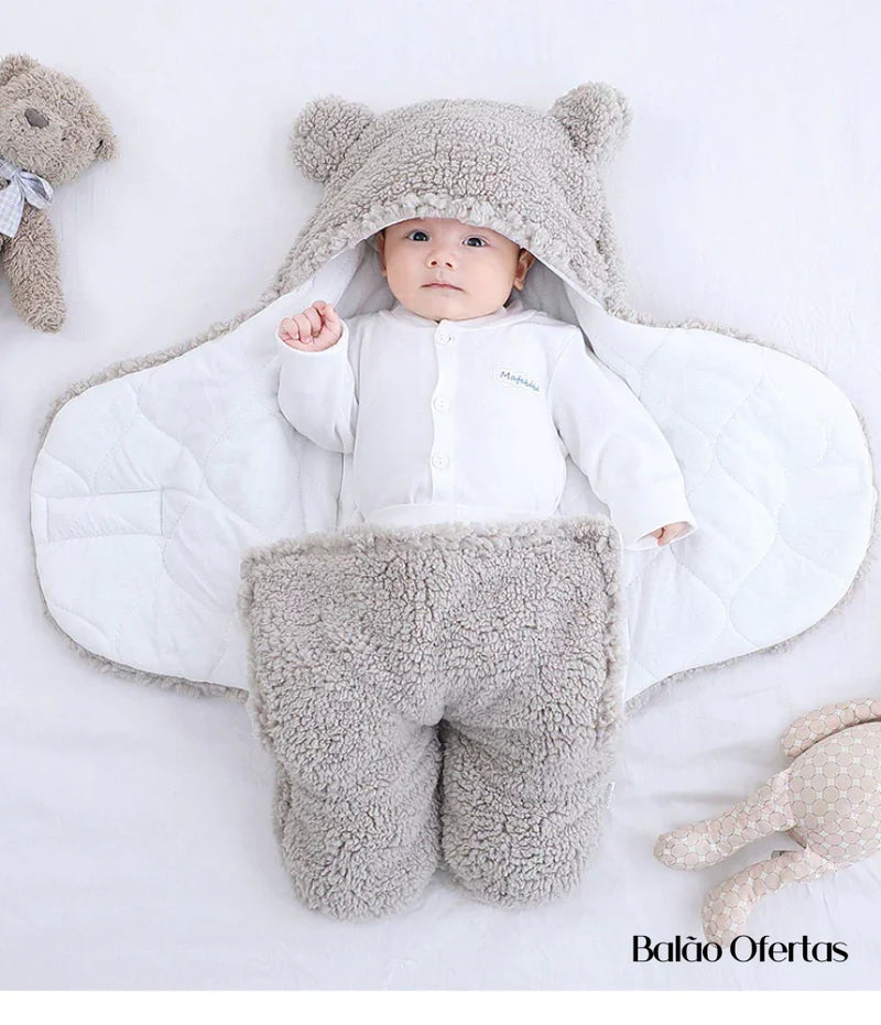 Cobertor de Ursinho para Bebe Dormir - Seguro e Confortável