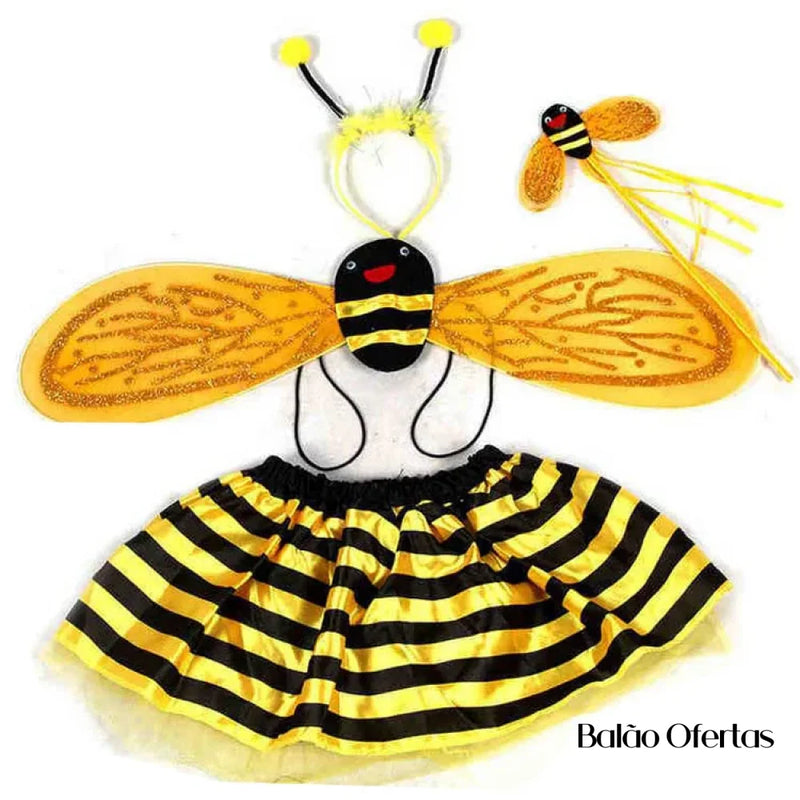 Fantasia Infantil Abelhinha Amarelo / 90-140 Cm