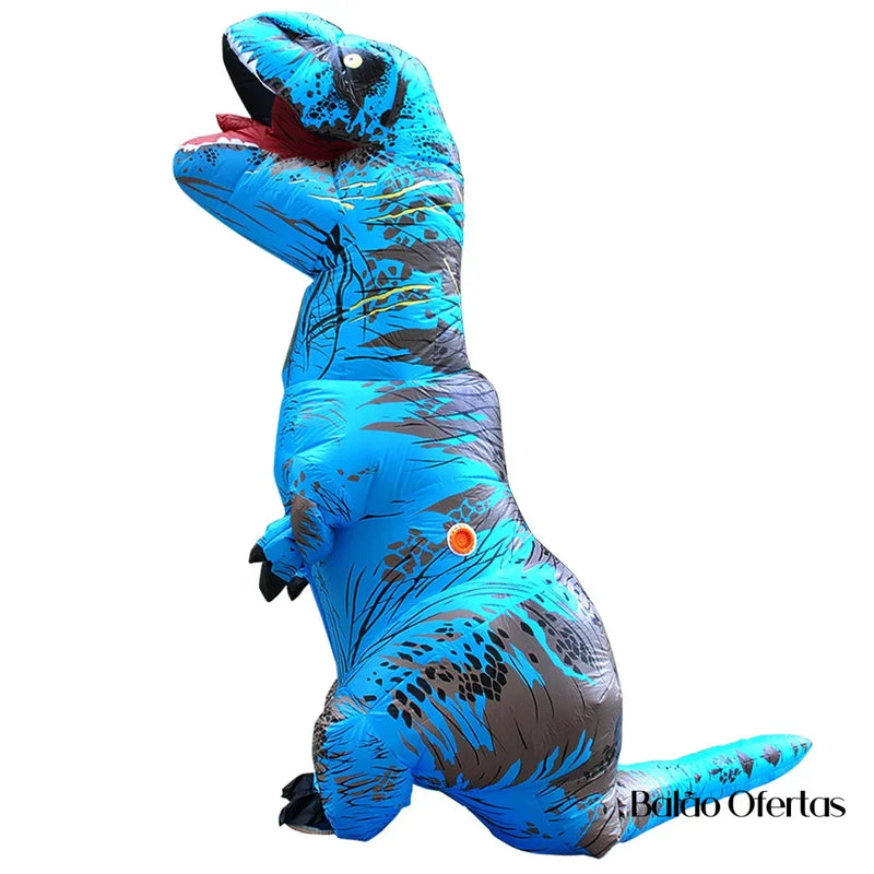 Fantasia Infantil Dinossauro T-Rex Azul / 110-150Cm