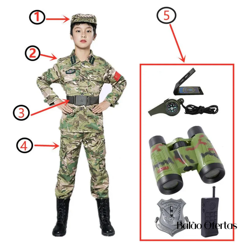 Fantasia Infantil Exercito