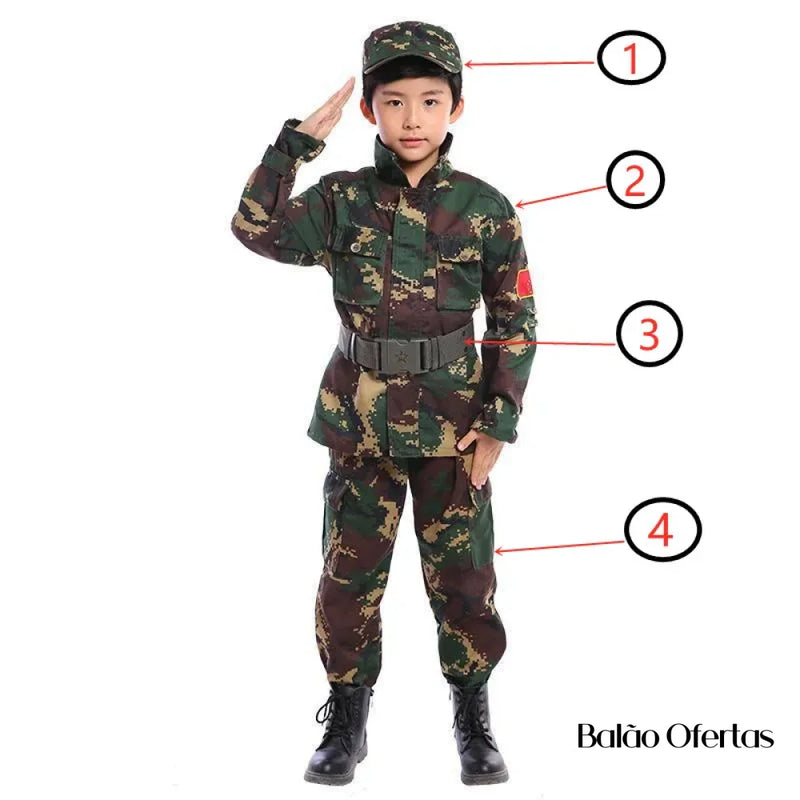 Fantasia Infantil Exercito