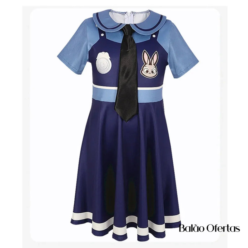 Fantasia Infantil Judy Hopps (Zootopia) Traje / 100 - 110 Cm