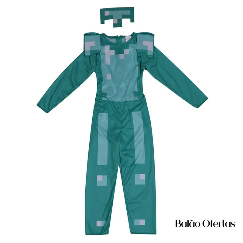 Fantasia Infantil Minecraft Traje / 105 - 115 Cm