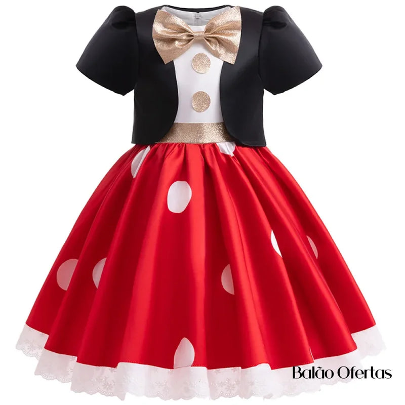 Fantasia Infantil Minnie Traje / 100- 110 Cm