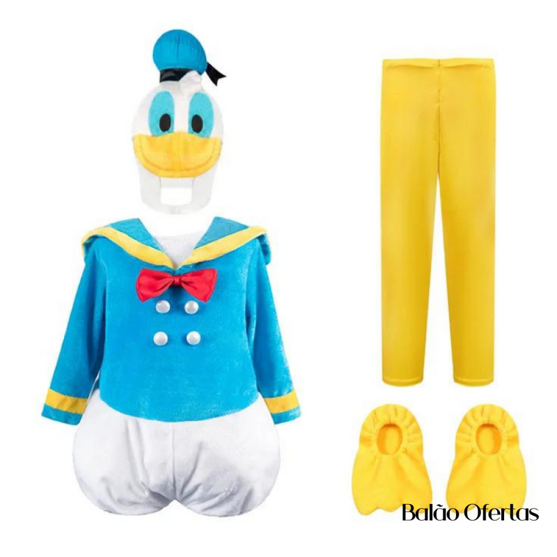 Fantasia Infantil Pato Donald Modelo 01 / 95 - 105 Cm