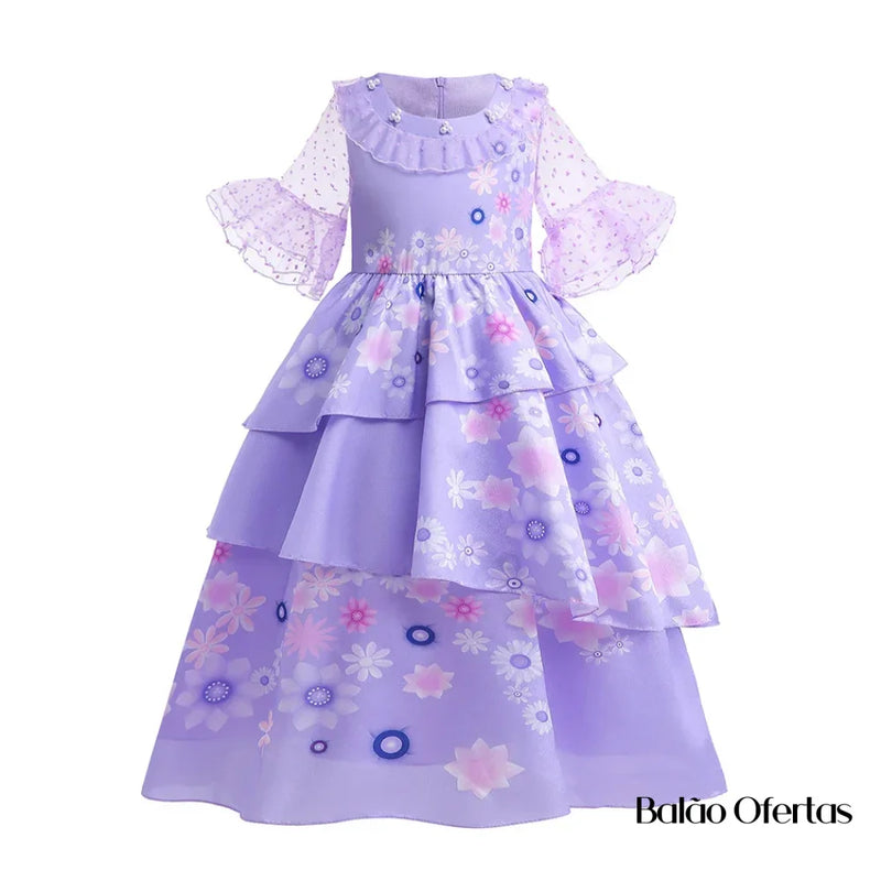 Fantasia Infantil Princesa Isabella Madrigal Traje / 90 - 100 Cm