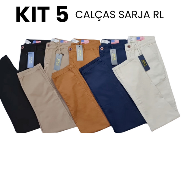 Kit 5 Calças Ralph Lauren Cores Mistas - Balão Ofertas