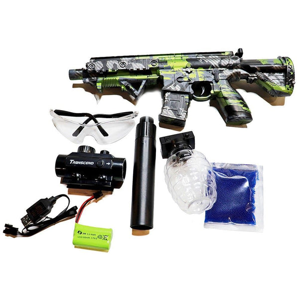 Аrmа dе Gеl M416 Elétrica Camuflada Verde – Lion - Balão Ofertas