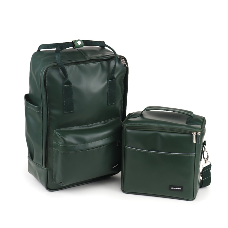 Kit Mochila Quadrada + Térmica Move Média Verde Oliva - Balão Ofertas