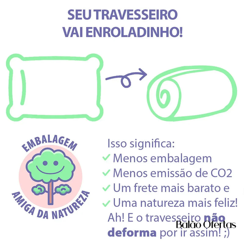 Kit com 4 Travesseiros Ortopédicos Antiestresse | Sonho Restaurador + Frete Grátis