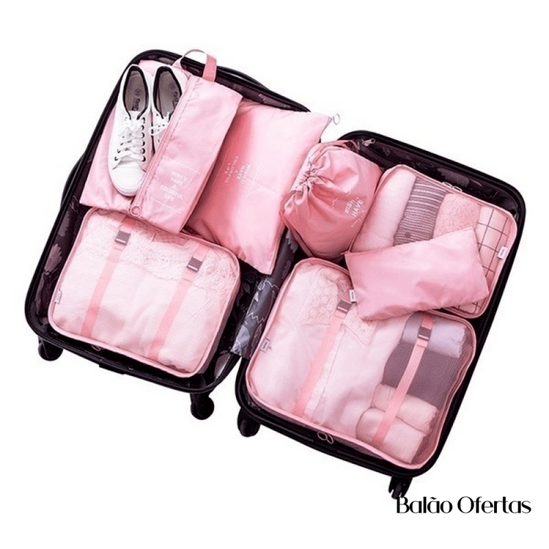 Kit de Bolsa Organizadora de Mala Para Viagem