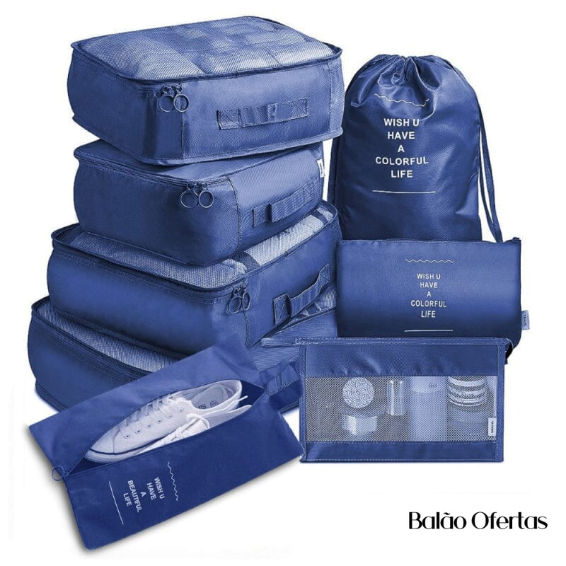 Kit de Bolsa Organizadora de Mala Para Viagem