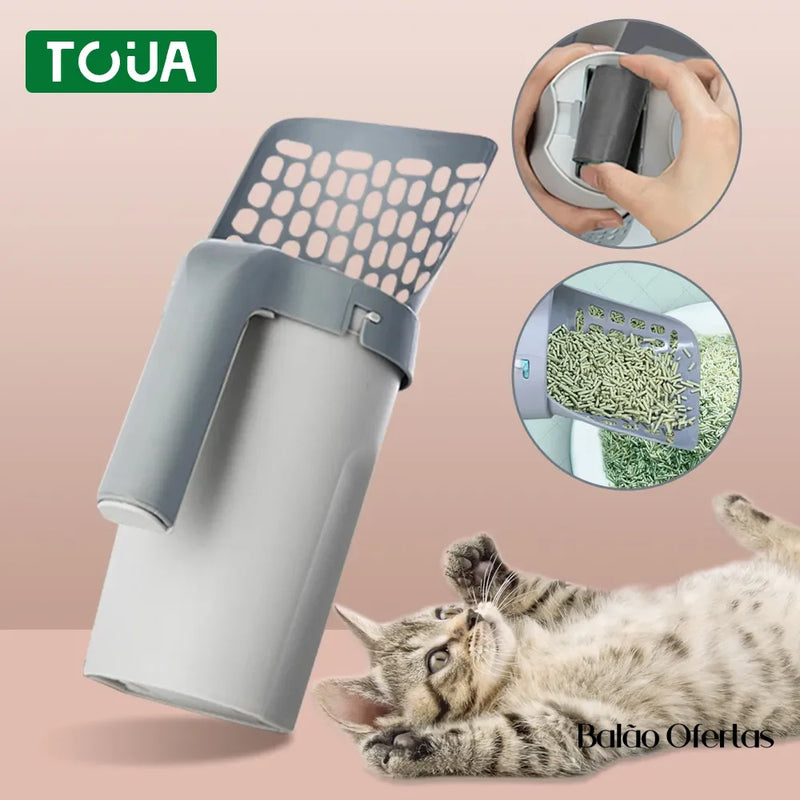 Kit de pá para areia de gato