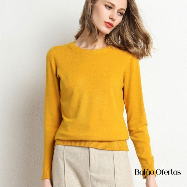 Suéter Feminino De Inverno Filmora Amarelo / P Casacos E Jaquetas