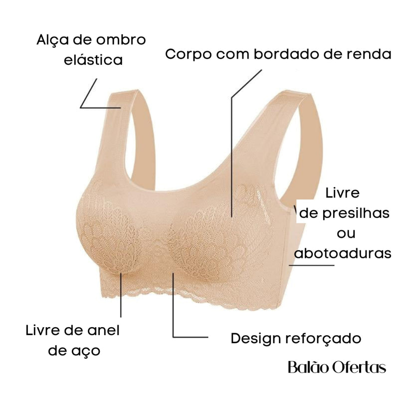 Sutiã Confort 5D Sustentação - Pague 1 Leve 3